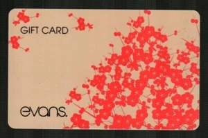 EVANS ( UK ) Red Flowers, Collectible Gift Card ( $0 ) - Picture 1 of 2