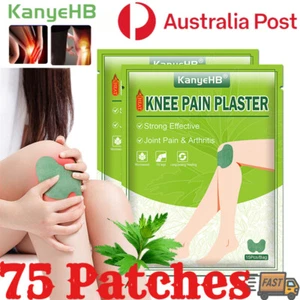 75 Pcs Knee Pain Plaster Wormwood Joint Bone Ache Relief Patch Leg Herbs Sticker - Picture 1 of 8