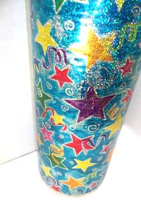 Vintage Department store industrial roll of glittery birthday Gift wrap paper - Picture 1 of 6