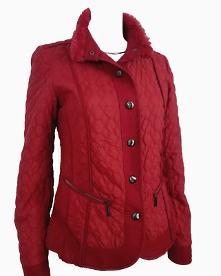 BIBA Damen Jacke Gr. 34 36 rot wie NEU Steppjacke Übergangsjacke Blazer - Bild 1 von 4