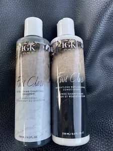 IGK FIRST CLASS entgiftendes anthrazites Shampoo & schwereloses Conditioner 8 Unzen - Bild 1 von 1