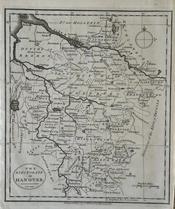 1783 The Electorate of Hanover, Germany Original Antique Map by John Cary - Picture 1 of 3