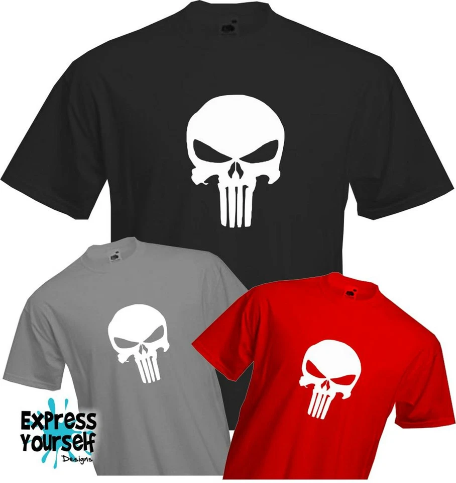 PUNISHER - Camiseta Calavera - Anti Superhéroe Cómic Marvel Ciencia Fi Diversión - Calidad - NUEVO - Imagen 1 de 1