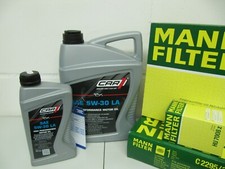 MANN Oil, Air, Indoor Filter and 6Ltr. CAR 5W30 engine oil Opel Astra J