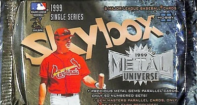 1999 Skybox Metal Universe Baseball Sealed Hobby Pack - Image 1 of 2