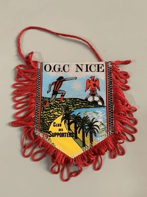 OGC Nice fanion club des supporters vintage foot football pennant banderin - Photo 1/2