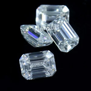 4 Pezzi Naturale 1,80 Ct DE Colore VVS1 Ottimo Taglio 4x5 MM Diamante Bianco Smeraldo - Foto 1 di 6