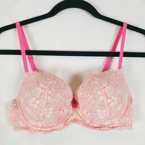 Sujetador Demi Forrado Victorias Secret Dream Angels 32D Todo Encaje Rosa *Transferencia de Color - Imagen 1 de 14