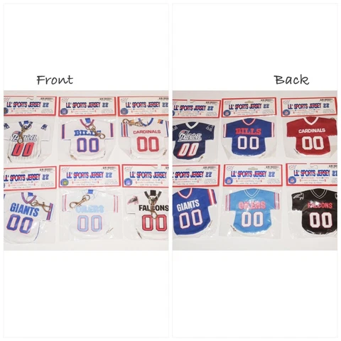 Giants Oilers Cardinals Falcons NFL Lil Sports Jersey 2 Money Pouch Keychain Lot Cover