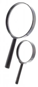 2 Magnifying Glass Magnifier 6x 90 mm Large 60 mm Small Hand Held Lens Reading - Picture 1 of 20