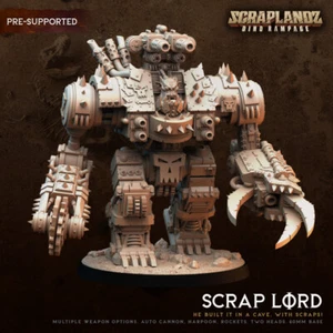 Scrap Lord | Dark Gods | Orc Unique Proxy Wargaming 3D Print Miniature - Picture 1 of 3
