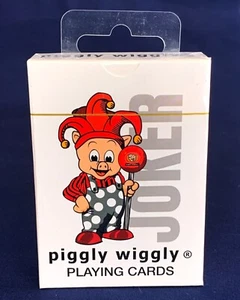 New - PIGGLY WIGGLY PLAYING CARDS - Grocery Store PIG JOKER, ACES & FACE CARDS - Picture 1 of 7