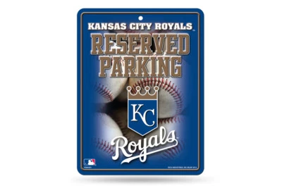 KANSAS CITY ROYALS SIGN RESERVED PARKING METAL FAN MAN CAVE GARAGE 8 1/2"x 11" - Image 1 of 2