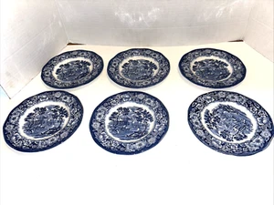 6-Liberty Blue Historic Colonial Scenes MONTICELLO Bread Plate unused - Picture 1 of 3