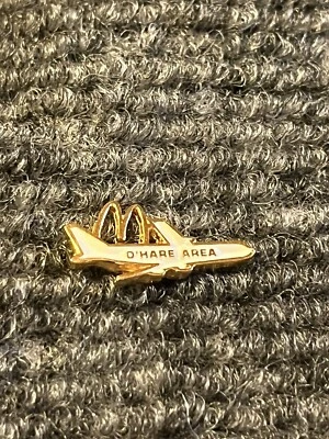 McDonald’s Chicago O’Hare Airport Area Airplane Employee Lapel Hat Pin - Image 1 of 3
