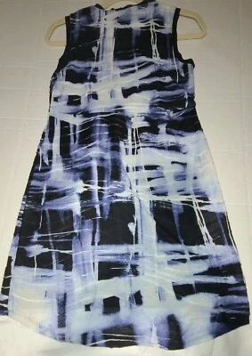 Vera Wang женское платье маленький XS с подкладкой колена длина линия синий многоцветный - Изображение 1 из 4