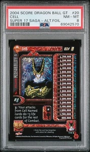 Limited Edition Alt Foil Cell Personality DBZ DBGT Dragon Ball Z PSA 8 - Picture 1 of 2