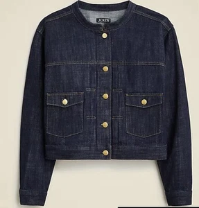 NWT J.CREW LADY DENIM JACKET RINSE WASH SMALL - Picture 1 of 8