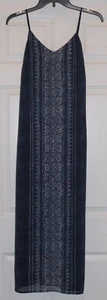 Nuevo con etiquetas Vince Camuto "Mystic Blooms F2" Azul Marino Estampado Ranura Lateral Maxi talla XXS 55" L - Imagen 1 de 12