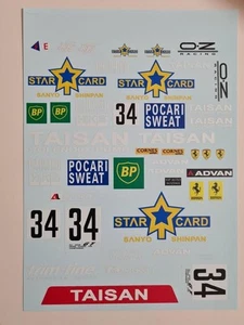 Decal Pocher 1/8 Ferrari F40 LM Taisan De Agostini Deagostini - Bild 1 von 1