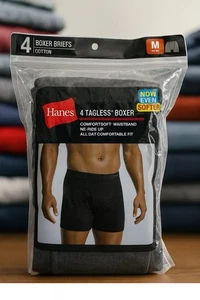 Größe M Hanes Boxershorts Baumwolle 4er Pack Tagless Cool Comfort Hombre - Bild 1 von 10