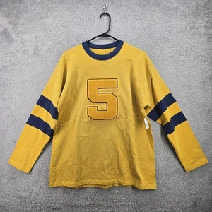 Free People Shirt Medium Midnight Rider Varsity Letter Langarmshirt gelb - Bild 1 von 7