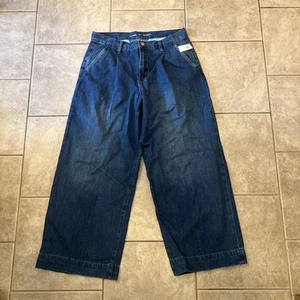 Old Navy Womens High-Waisted Baggy Wide-Leg Jeans Size 10 Petite New - Picture 1 of 9