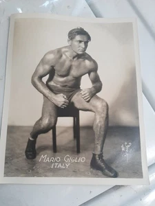 RARE PHOTO MARIO GIGLIO ITALIAN WRESTLER DE CAMP STUDIO'S NY 1930'S ITALY - Picture 1 of 5