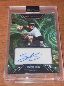 2024 Seaver King Wild Card Metallix Auto 1/1 Green Sparkle SP Autograph Sealed - Bild 1 von 4