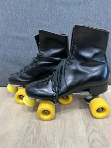Vintage Roller Derby Women's Roller Skates Size 9 Black with Skate Key 1980s - Picture 1 of 7