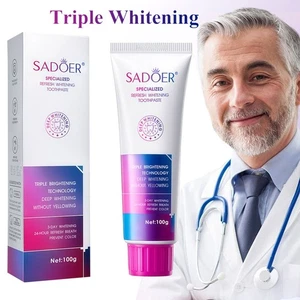 Purple Whitening Zahnpasta Frischer Atem Bright White Tiefenreinigung Zahnflecken - Bild 1 von 12
