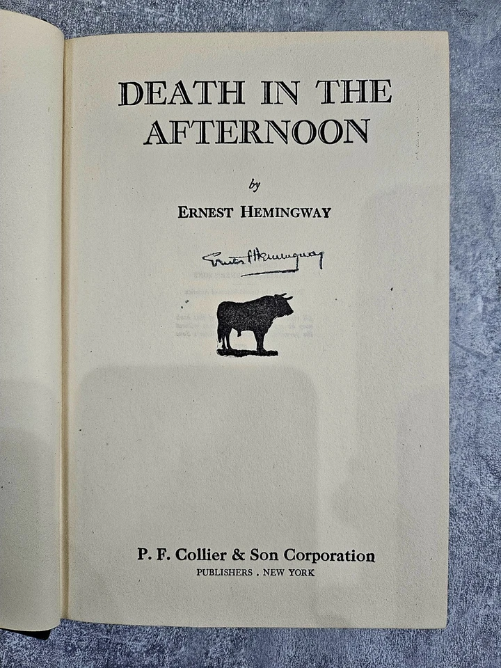 Signed - Ernest Hemingway, Death on the Afternoon (Published 1932 - 1st Edt) - Image 1 of 4