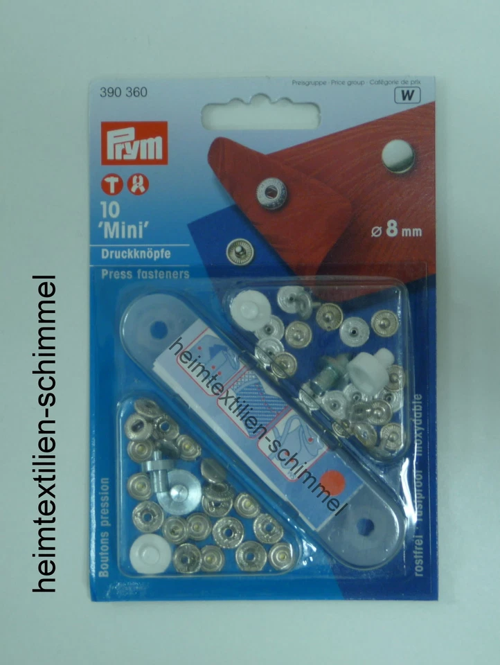 PRYM Mini Druckknopf Druckknöpfe 8mm silber 390360 - Bild 1 von 1