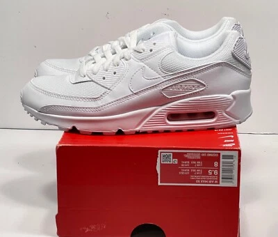 Nike Air Max 90 Mujer Triple Blanco-Gris Lobo CQ2560 100 TALLA W-9.5 M-8 Foto 1 de 4