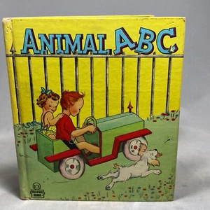 VTG Animal ABC By Harriett 1949 Whitman Tell-A-Tale Book HC RARE CHARMING - Picture 1 of 17