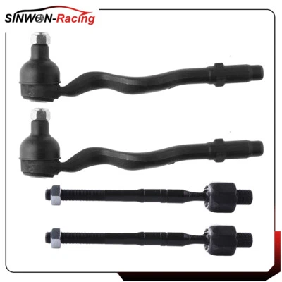 Set of 4 Front Inner & Outer Tie Rod End Links Kit Fits BMW 325Ci 01 - 2005 2006 - Image 1 of 4