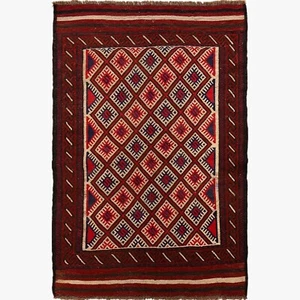 Traditional Afghan Handmade Wool Kilim Rug 3'1x4'6ft Antique Flat Small Rug 3971 - Picture 1 of 8