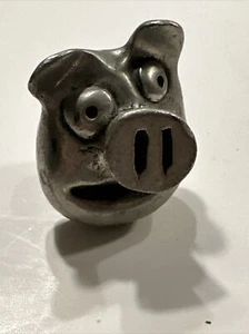 Original Pewter Roux Roux DOOR DRAWER PULL Pig - Picture 1 of 8
