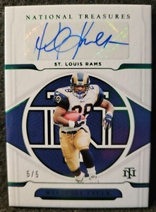 2021 Marshall Faulk National Treasures Emerald AUTO.....5/5.....St. Louis Rams