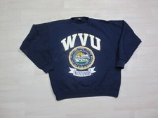 VINTAGE West Virginia University Mountaineers Sweatshirt (L) Seal Logo 1990's