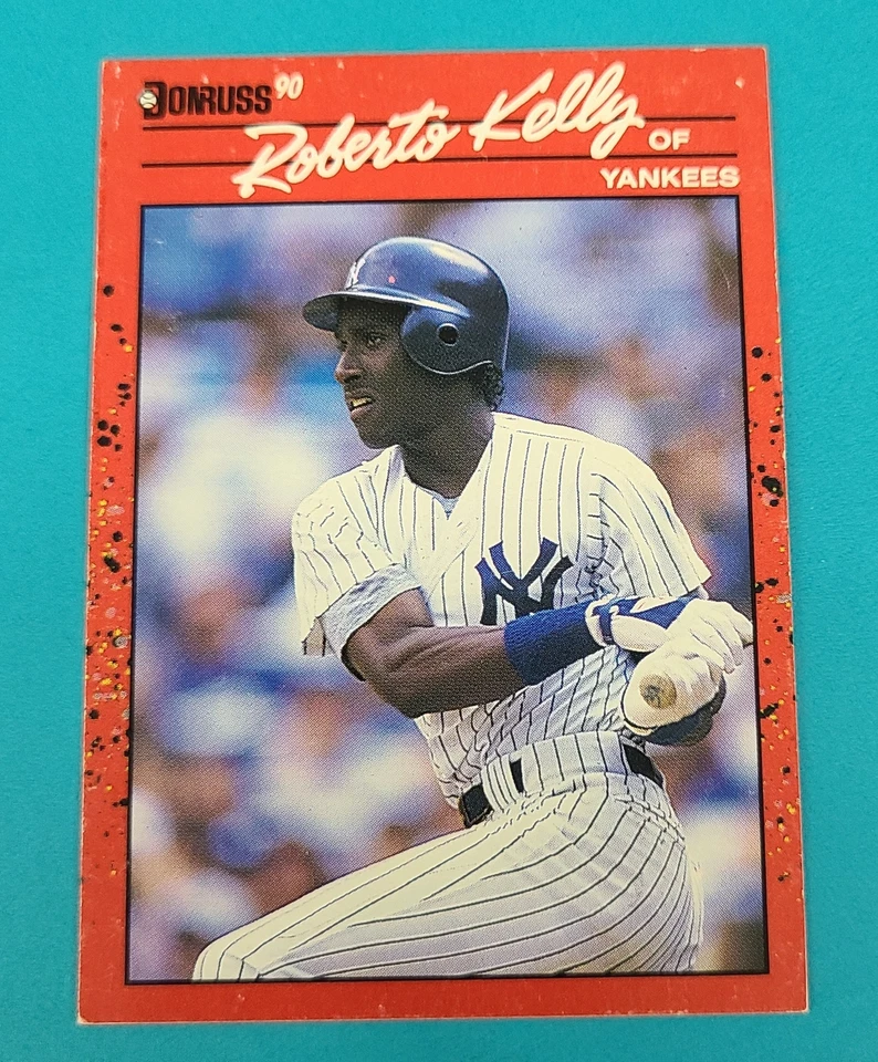 1990 Donruss #192 Roberto Kelly New York Yankees BASEBALL Card V6 - Image 1 of 2