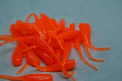 JASONS TACKLE JASONS 2" STINGER SHAD 30 PACK GRUBS CRAPPIE LURES JIGS FLO ORANGE