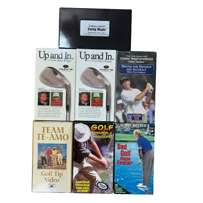 Golf Instructional, Bloopers 7 VHS Lot, Bad Golf Made Easy, Team Te-Amo (New) + - Image 1 of 4