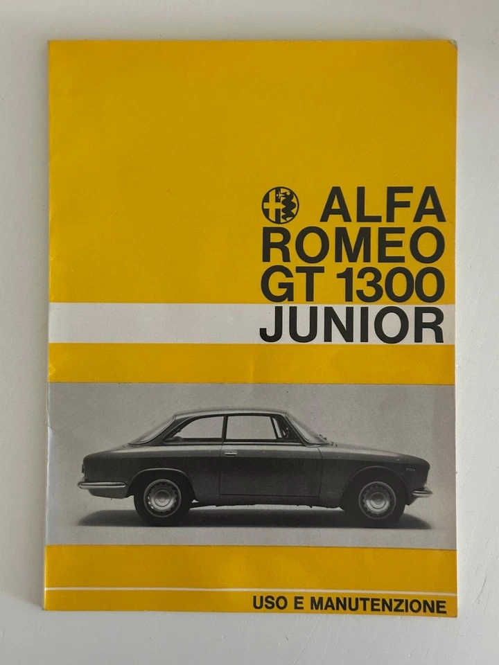 ORIGINALE !!! Libretto uso e manutenzione Alfa Romeo GT 1300 Junior - Immagine 1 di 1