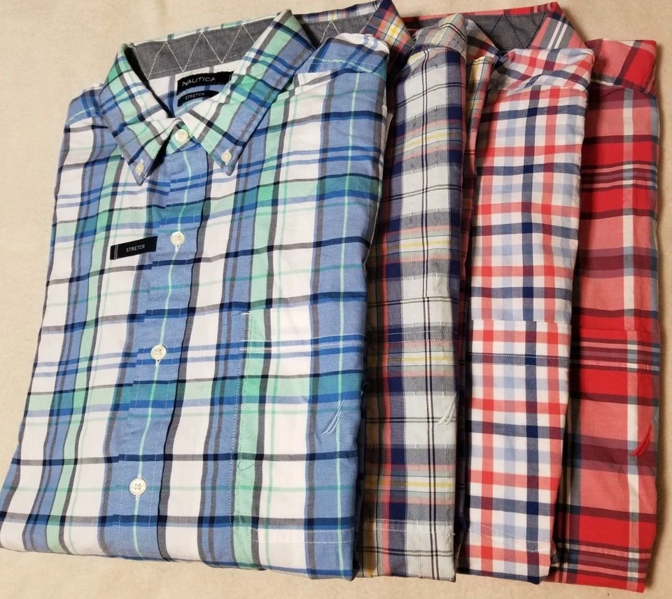 $75 NEW NWT NAUTICA MEN'S BIG & TALL BUTTON UP FRONT SHIRT SZ SIZE 2X 3X L/S - Image 1 of 1
