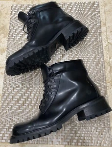 Authentic Prada Women’s Lace Up Combat Boots 38 Retail $1595 - Picture 1 of 23