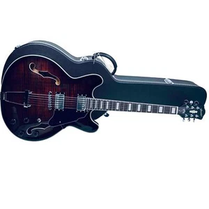 Grote 335 Jazz Right-Handed Semi-Hollw Electric Guitar Brown Burst Finish - Picture 1 of 15