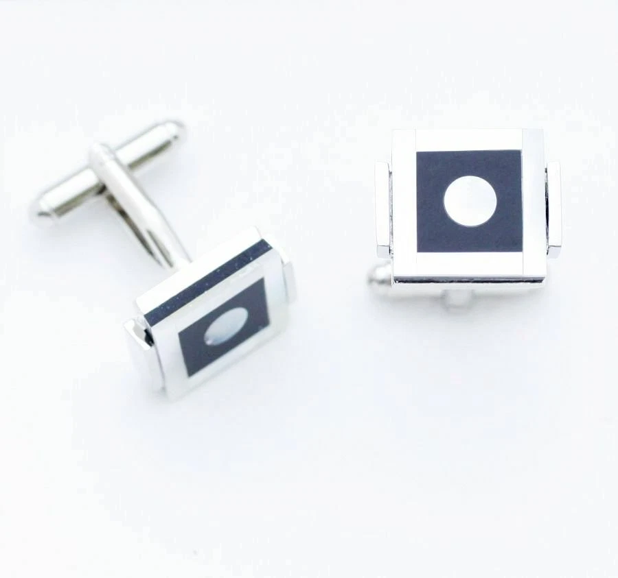 C0126 Gemelos Gemelos Negro Ónix Luna Brillo Ojos de Toro Blanco Madre Perla Foto 1 de 1