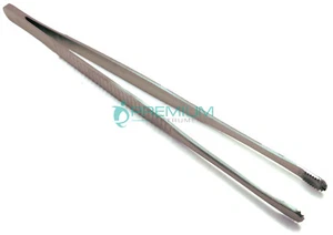 Russian Tissue Forceps 8" Serrated Tweezers Dental Surgical Premium Instruments - Picture 1 of 4
