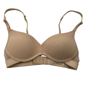 LIVELY The Mesh Trim drahtlos gepolsterter BH Akt J-Hook Racerback 32B - Bild 1 von 4